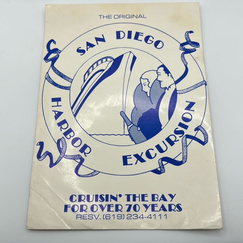 Vintage San Diego Harbor‎ Excursion Brochure Photo Holder 1960s Ephemera
